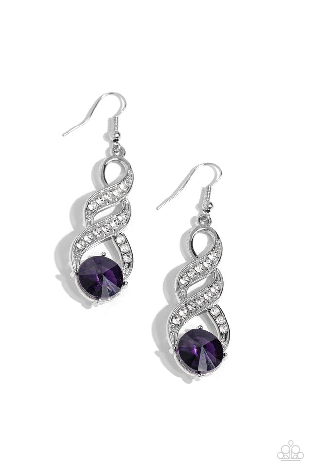 High-Ranking Royalty - Purple - Paparazzi Earring Image