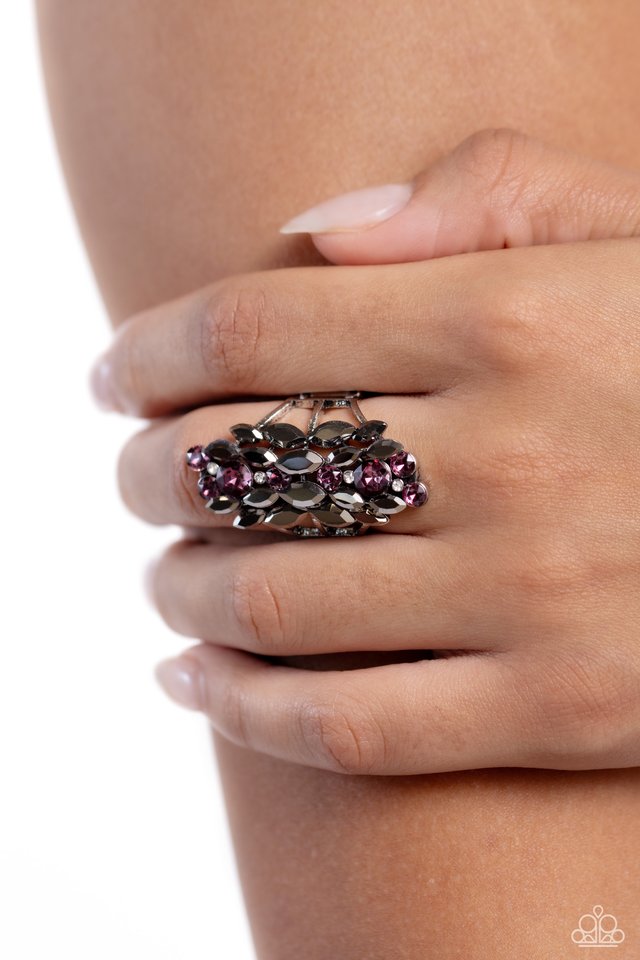 Smoky Smolder - Purple - Paparazzi Ring Image