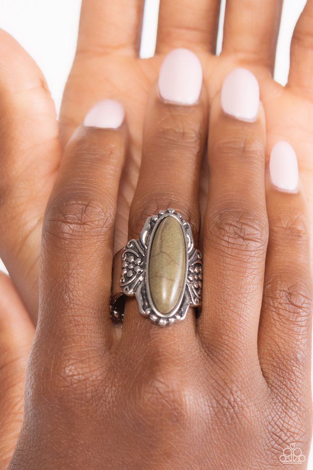 ​Dreamy Desertscape - Green - Paparazzi Ring Image