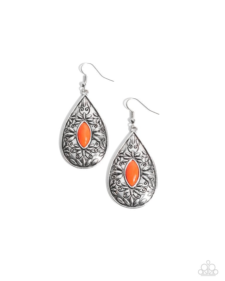 Two PERENNIALS in a Pod - Orange - Paparazzi Earring Image