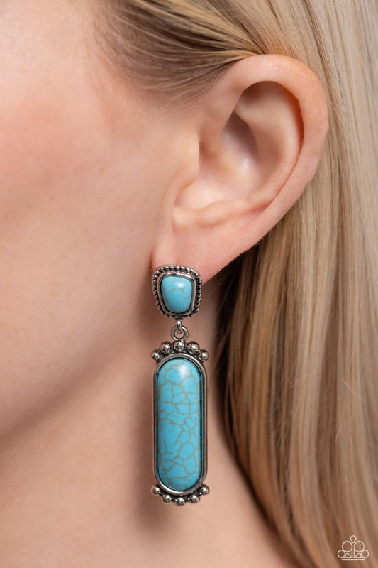 Southern Charm - Blue - Paparazzi Earring Image