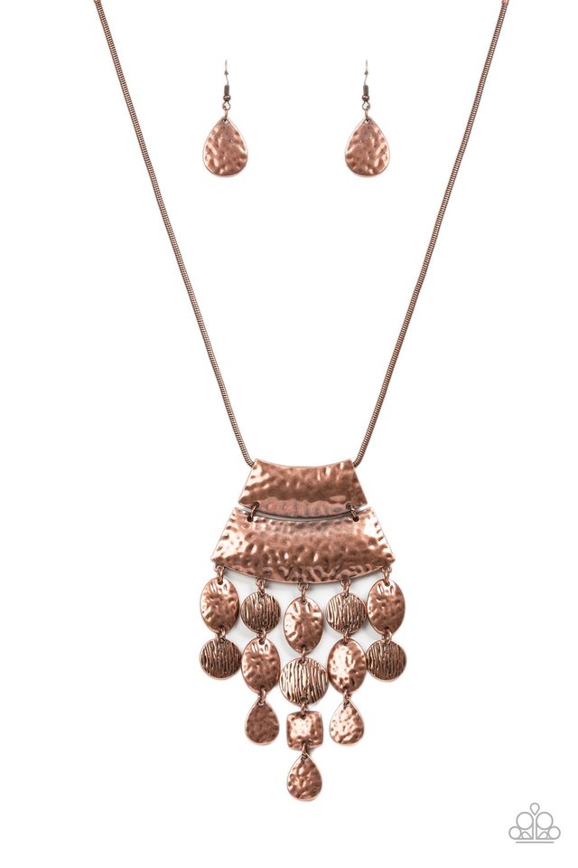 ​Totem Trek - Copper - Paparazzi Necklace Image