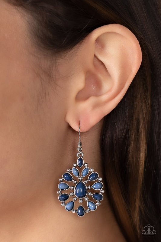 ​Lively Luncheon - Blue - Paparazzi Earring Image