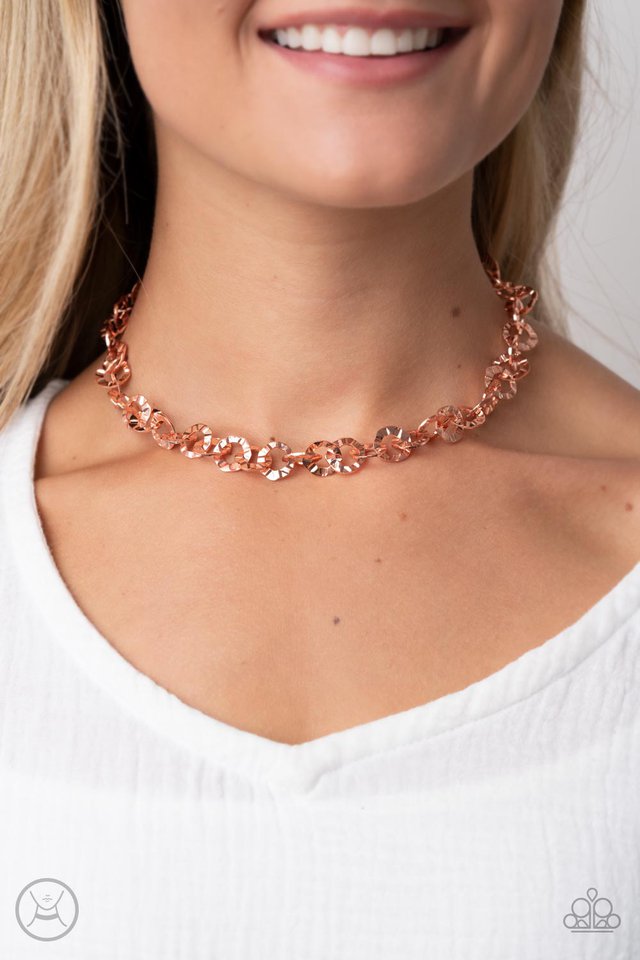 Rebel Grit - Copper - Paparazzi Necklace Image