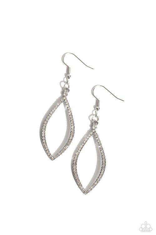 Twinkly Treat - White - Paparazzi Earring Image