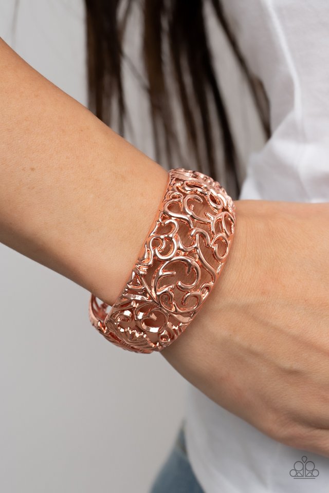 Courtyard Couture - Copper - Paparazzi Bracelet Image