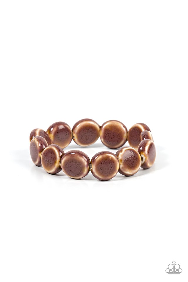 Earthy Entrada - Brown - Paparazzi Bracelet Image