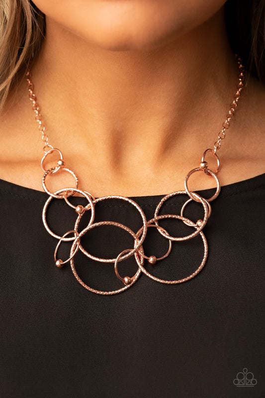 Encircled in Elegance - Copper - Paparazzi Necklace Image