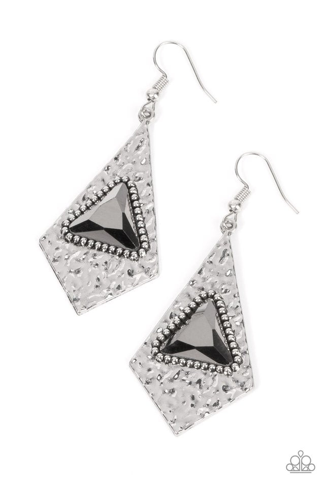 Cosmic Destination - Silver - Paparazzi Earring Image