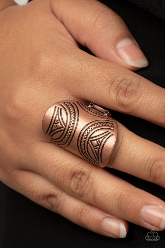 Pharaoh Party - Copper - Paparazzi Ring Image