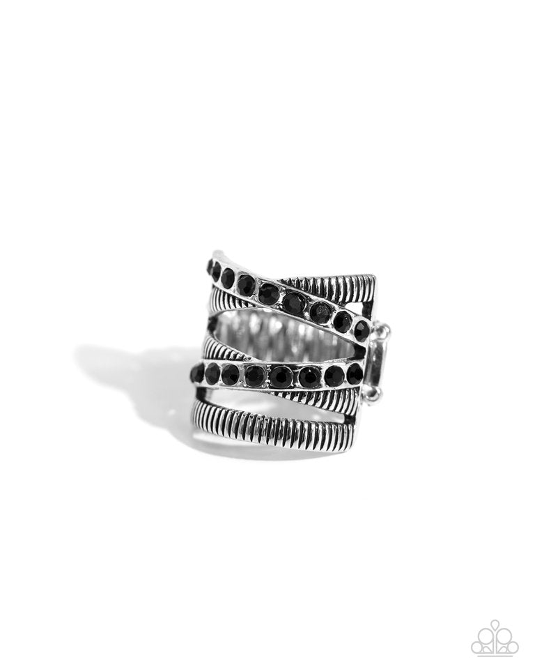 Industrial Intersection - Black - Paparazzi Ring Image