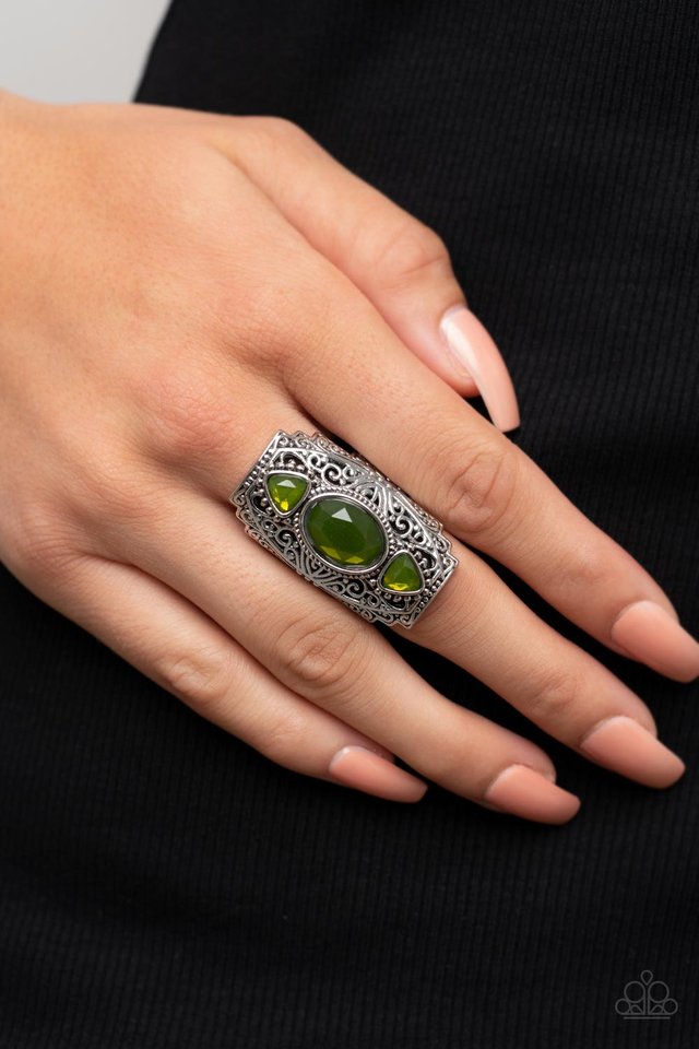 Castle Terrace - Green - Paparazzi Ring Image