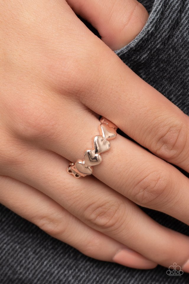 Rhythm of Love - Rose Gold - Paparazzi Ring Image