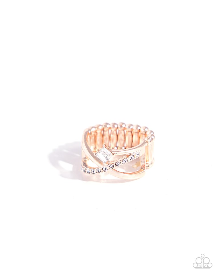 Elegantly Engaged - Rose Gold - Paparazzi Ring Image