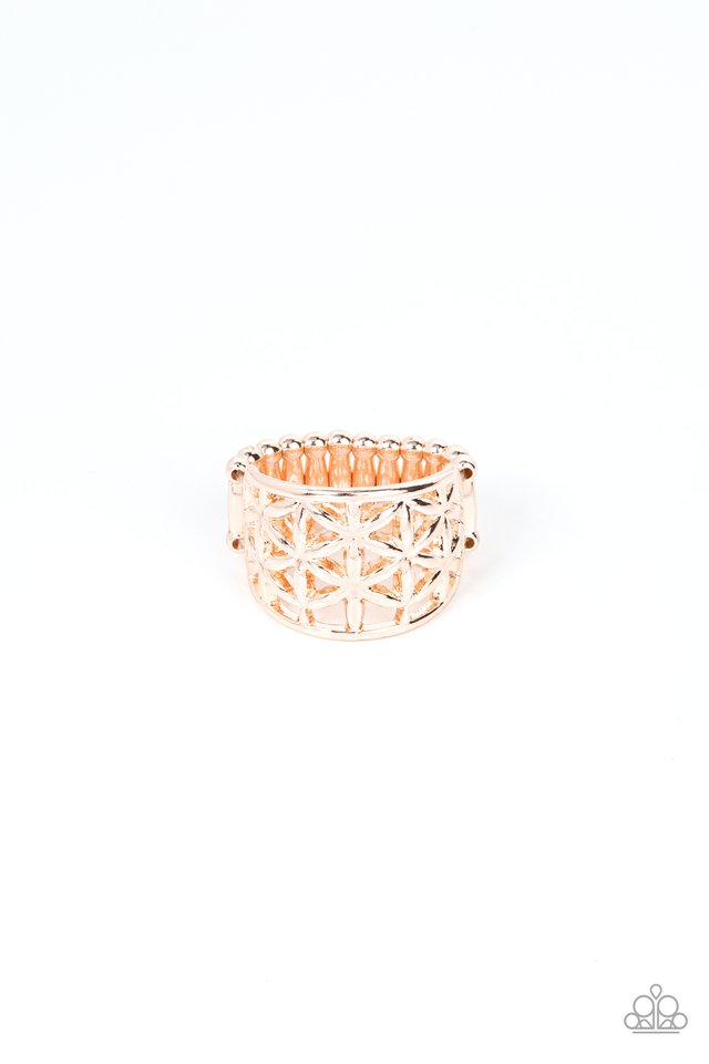 Gardenia Gazebo - Rose Gold - Paparazzi Ring Image