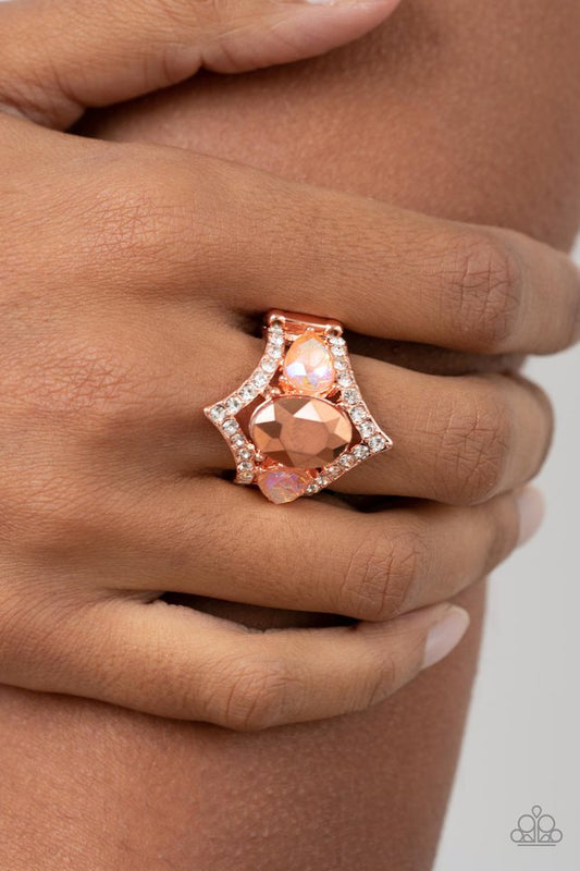 ���Bow Down to Dazzle - Copper - Paparazzi Ring Image