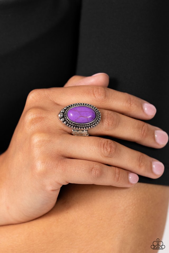 Chiseled Canyons - Purple - Paparazzi Ring Image