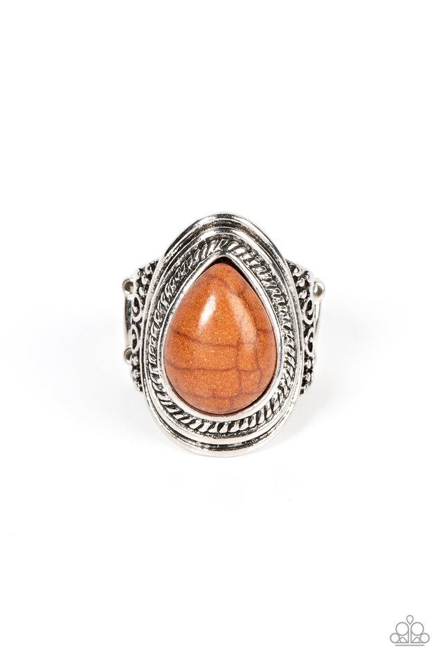 Saguaro Scene - Brown - Paparazzi Ring Image