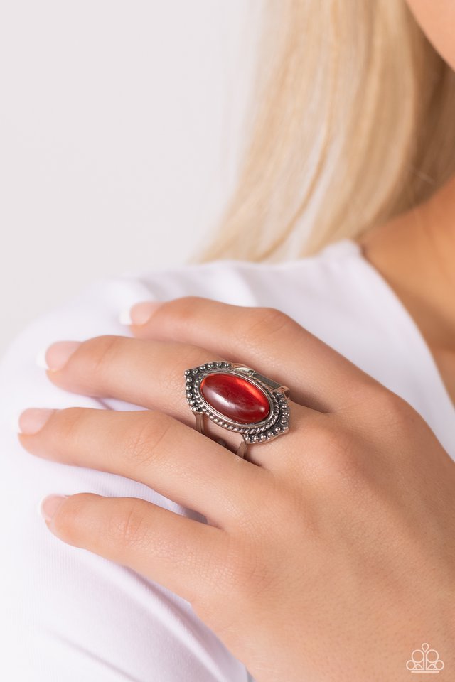 Coquettishly Casablanca - Red - Paparazzi Ring Image