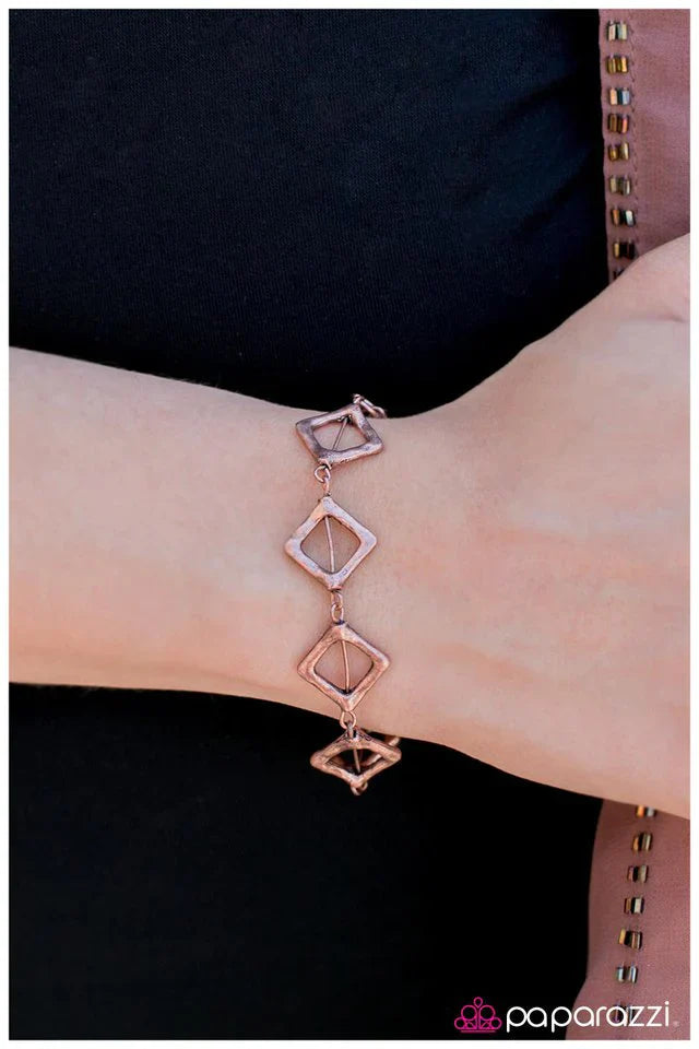 Paparazzi Bracelet ~ Whats Your Angle? - Copper