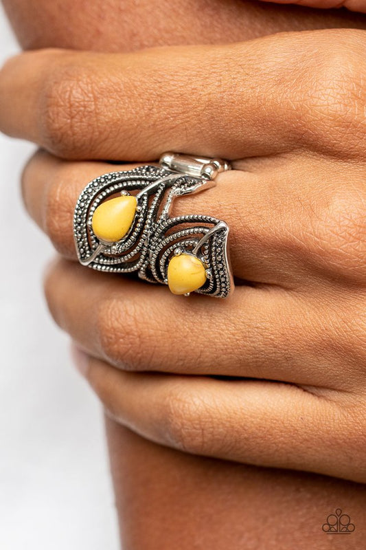 Mesa Mystique - Yellow - Paparazzi Ring Image