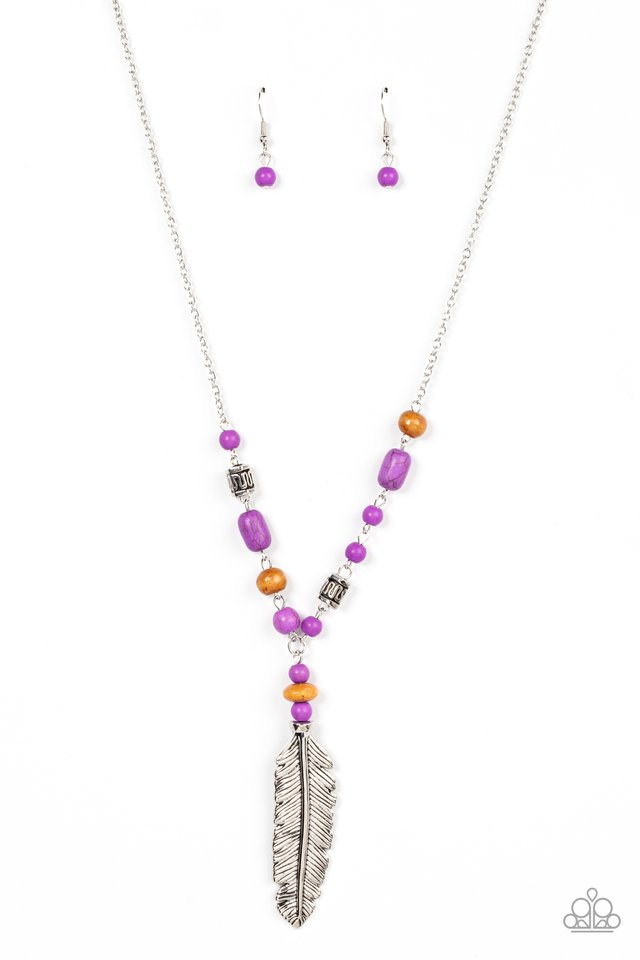 Watch Me Fly - Purple - Paparazzi Necklace Image