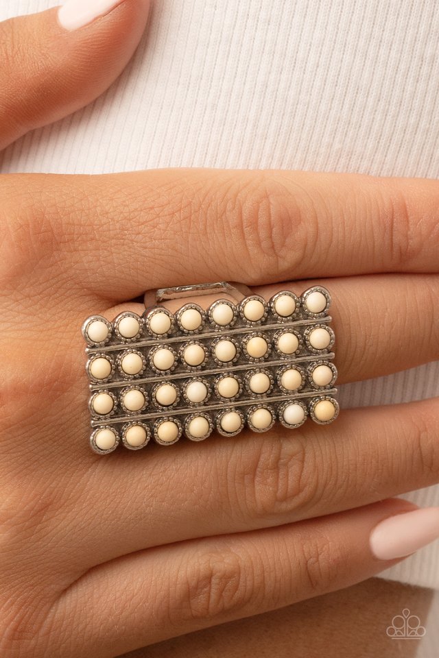 Pack Your SADDLEBAGS - White - Paparazzi Ring Image