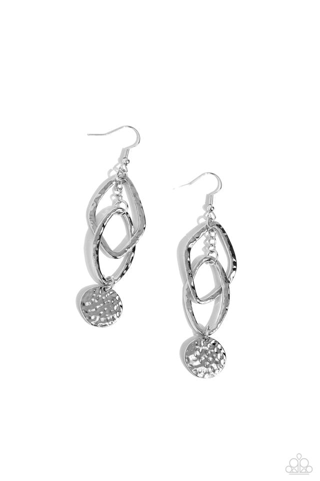 Nothing but CHIME - Silver - Paparazzi Earring Image