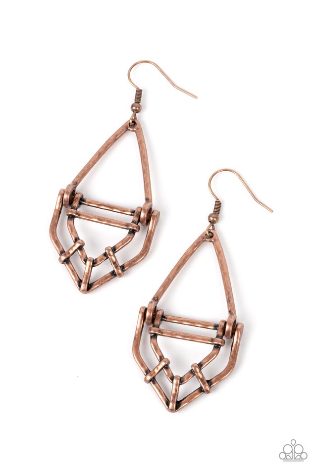 Artisan Apparatus - Copper - Paparazzi Earring Image