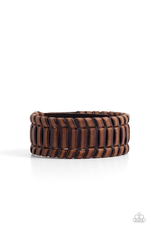 Western WRAP-ture - Brown - Paparazzi Bracelet Image