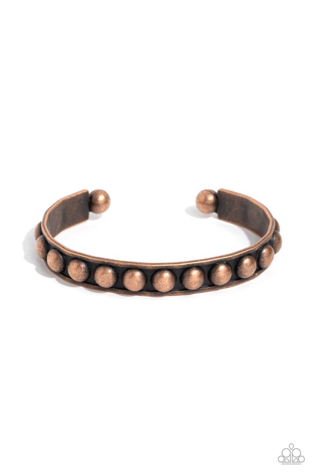 Clear as STUD - Copper - Paparazzi Bracelet Image