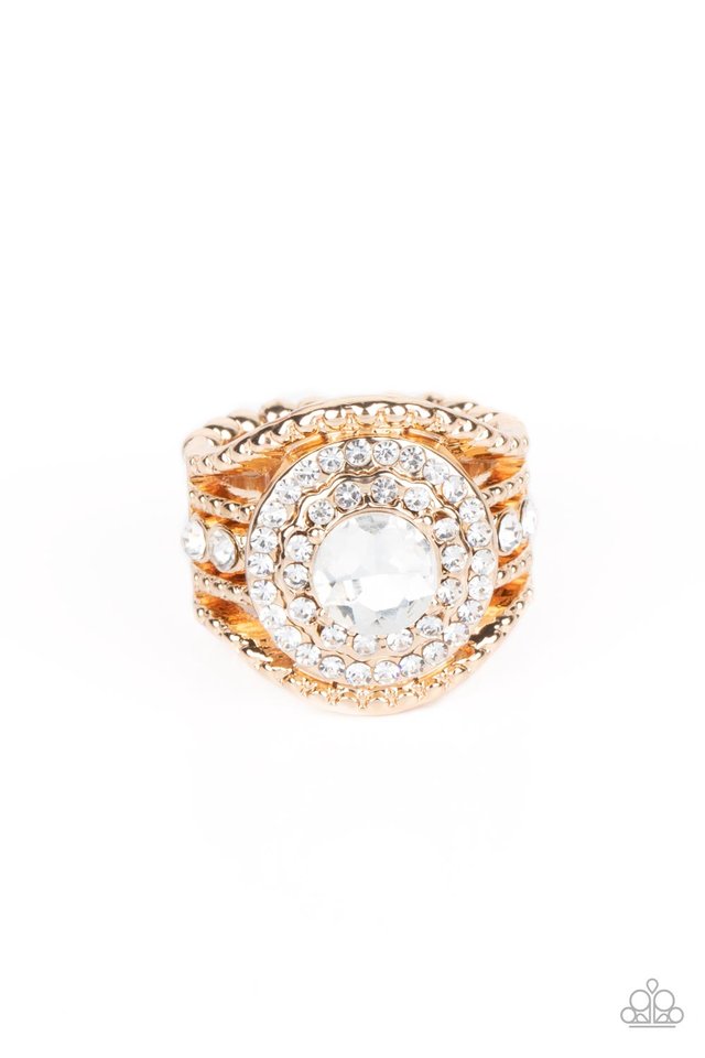 Understated Drama - Gold - Paparazzi Ring Image