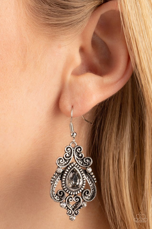 Palace Perfection - Silver - Paparazzi Earring Image