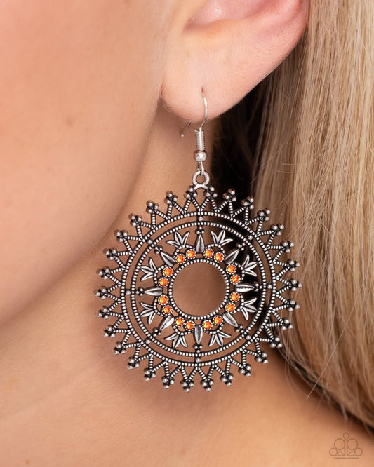 Revel in Radiance - Orange - Paparazzi Earring Image