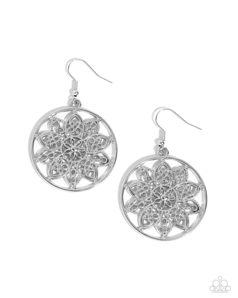 Garden Allure - Silver - Paparazzi Earring Image