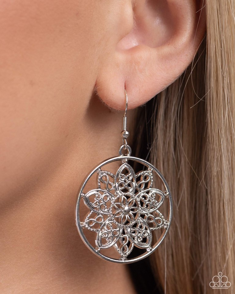 Garden Allure - Silver - Paparazzi Earring Image