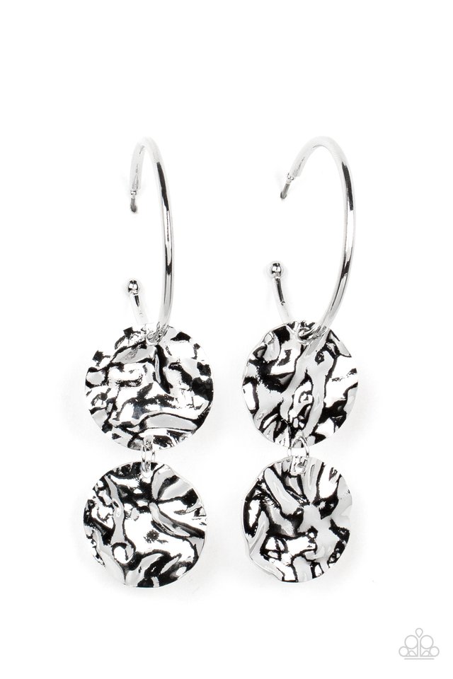 Sending Shock Waves - Silver - Paparazzi Earring Image