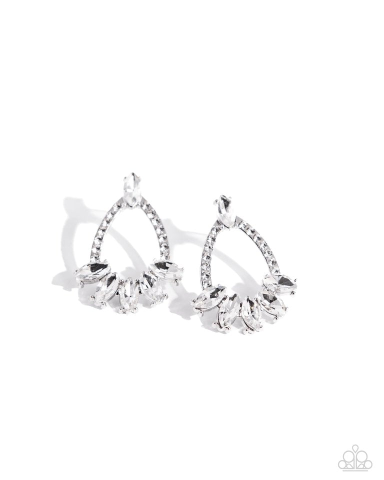 Experience Elegance - White - Paparazzi Earring Image