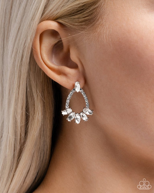 Experience Elegance - White - Paparazzi Earring Image