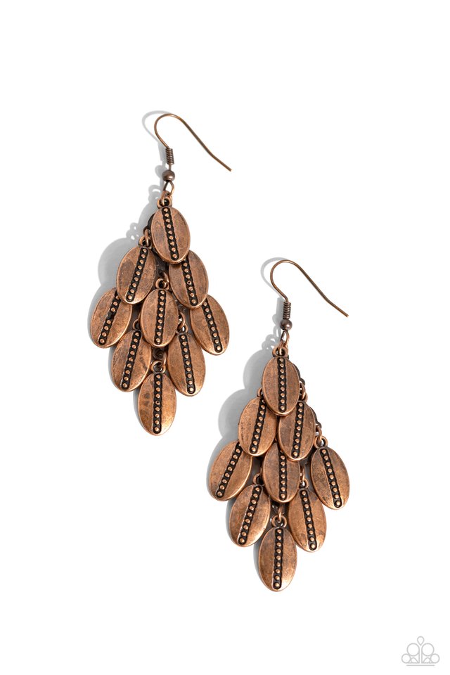 Tumbleweed Trek - Copper - Paparazzi Earring Image