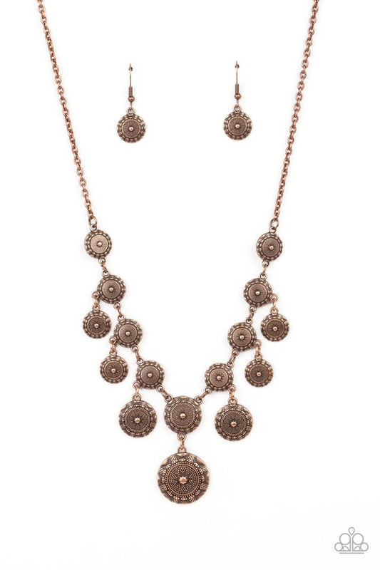 Sahara Stars - Copper - Paparazzi Necklace Image