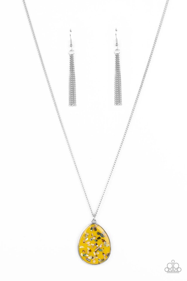 Shimmering Seafloors - Yellow - Paparazzi Necklace Image