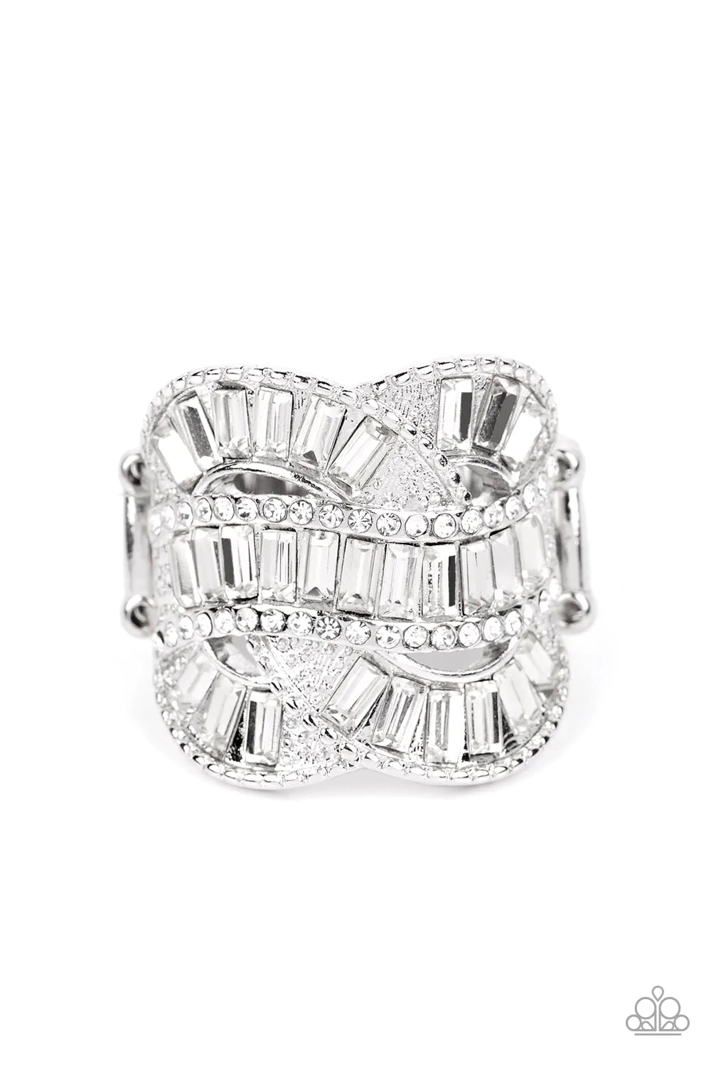 Paparazzi Ring ~ Six-Figure Flex - White