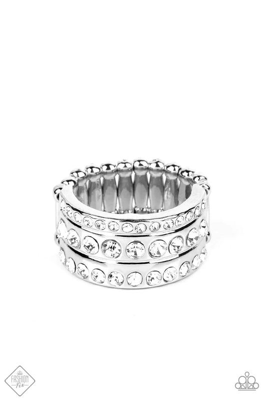 Paparazzi Ring ~ Privileged Poise - White