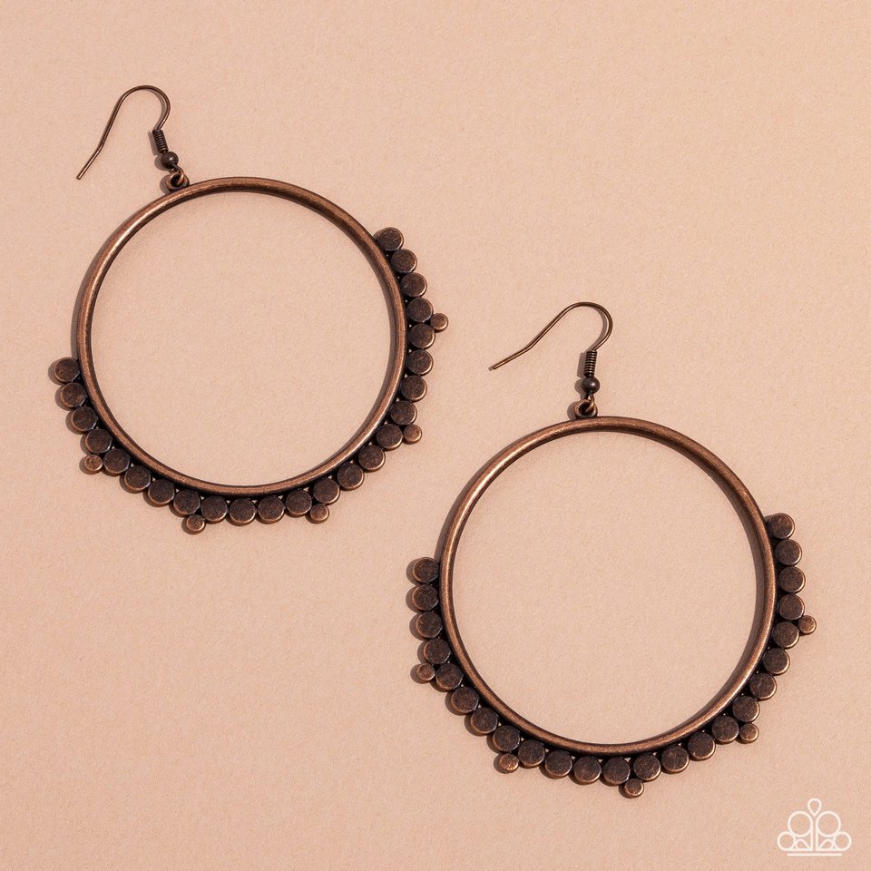 Ultra Untamable - Copper - Paparazzi Earring Image