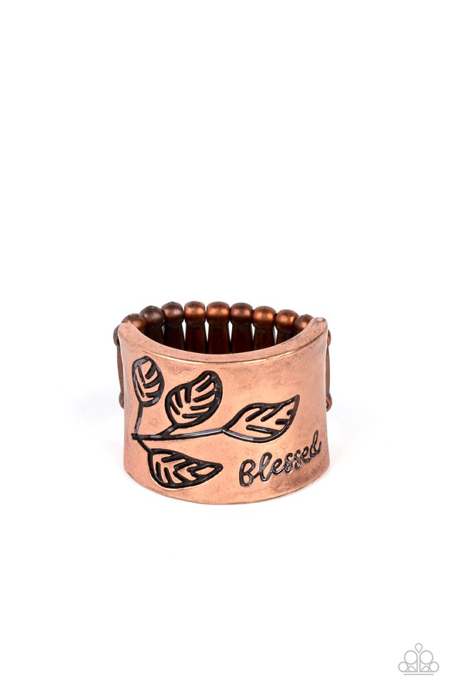 Blessed with Bling - Copper - Paparazzi Ring Image