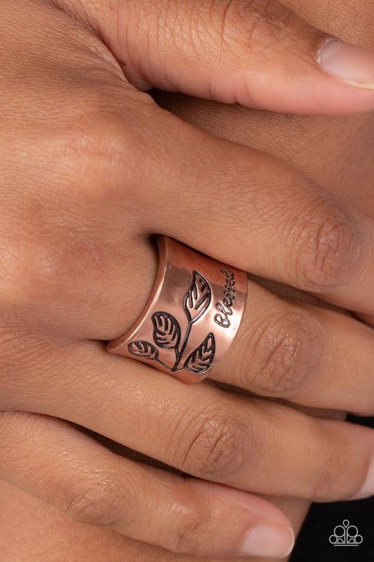 Blessed with Bling - Copper - Paparazzi Ring Image