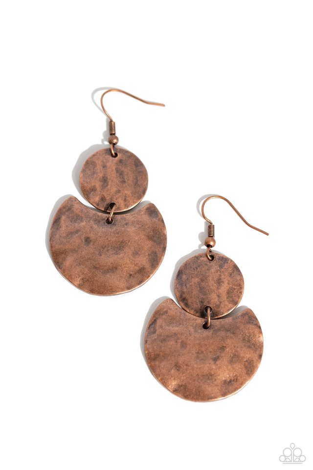 Monochromatic Charisma - Copper - Paparazzi Earring Image