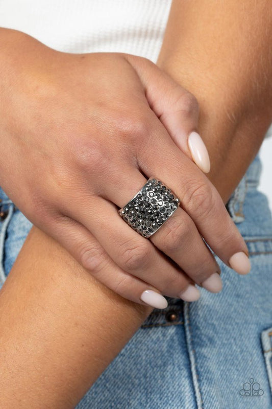 Edgy Effulgence - Silver - Paparazzi Ring Image