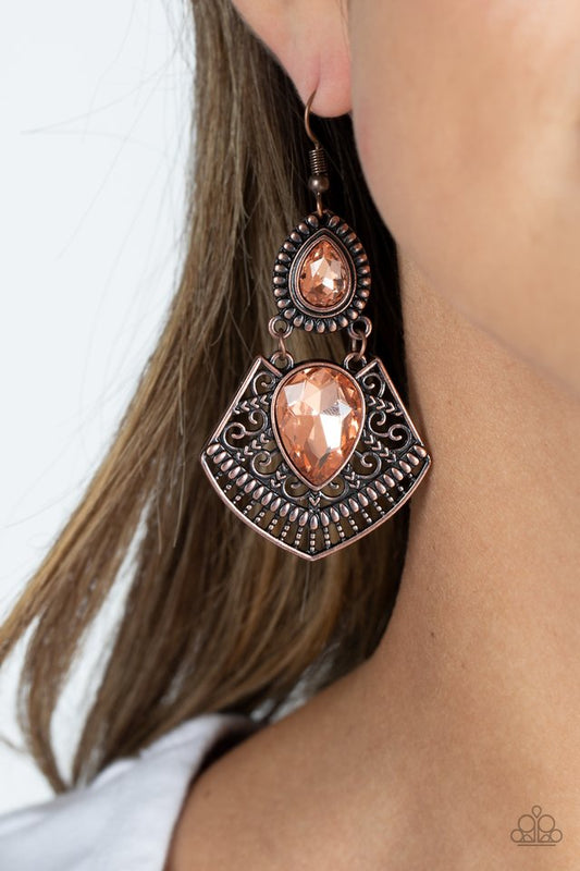 Royal Remix - Copper - Paparazzi Earring Image